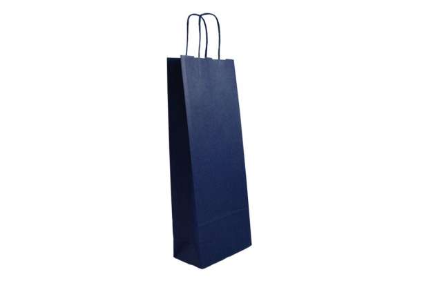 Shopper portabottiglie blu