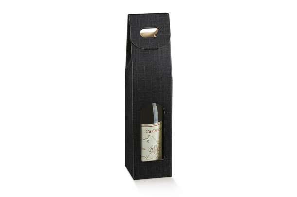 SCATOLA PORTABOTTIGLIA SETA NERO