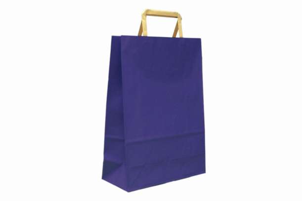 Shopper manico piattina blu