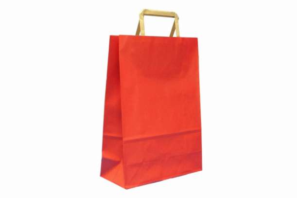 Shopper manico piattina rosso