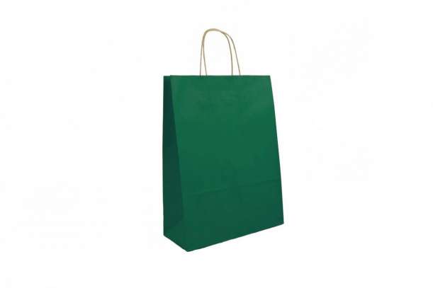 Shopper manico torciglione verde scuro