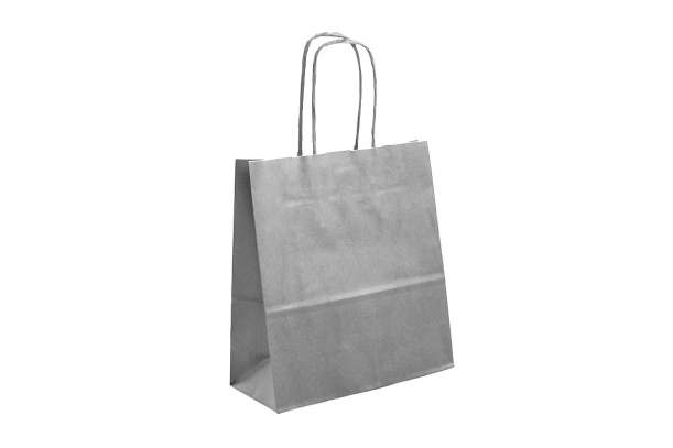 Shopper manico torciglione grigio