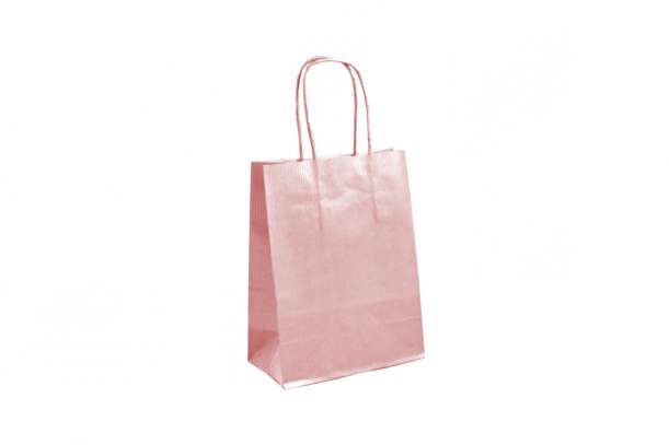 Shopper manico torciglione rosa