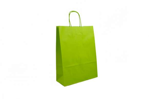 Shopper manico torciglione verde chiaro